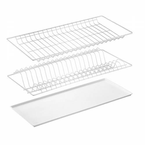 Сушилка для посуды с поддоном в модуль 600 мм, с рамкой, белый — купить оптом и в розницу в интернет магазине GTV-Meridian.
